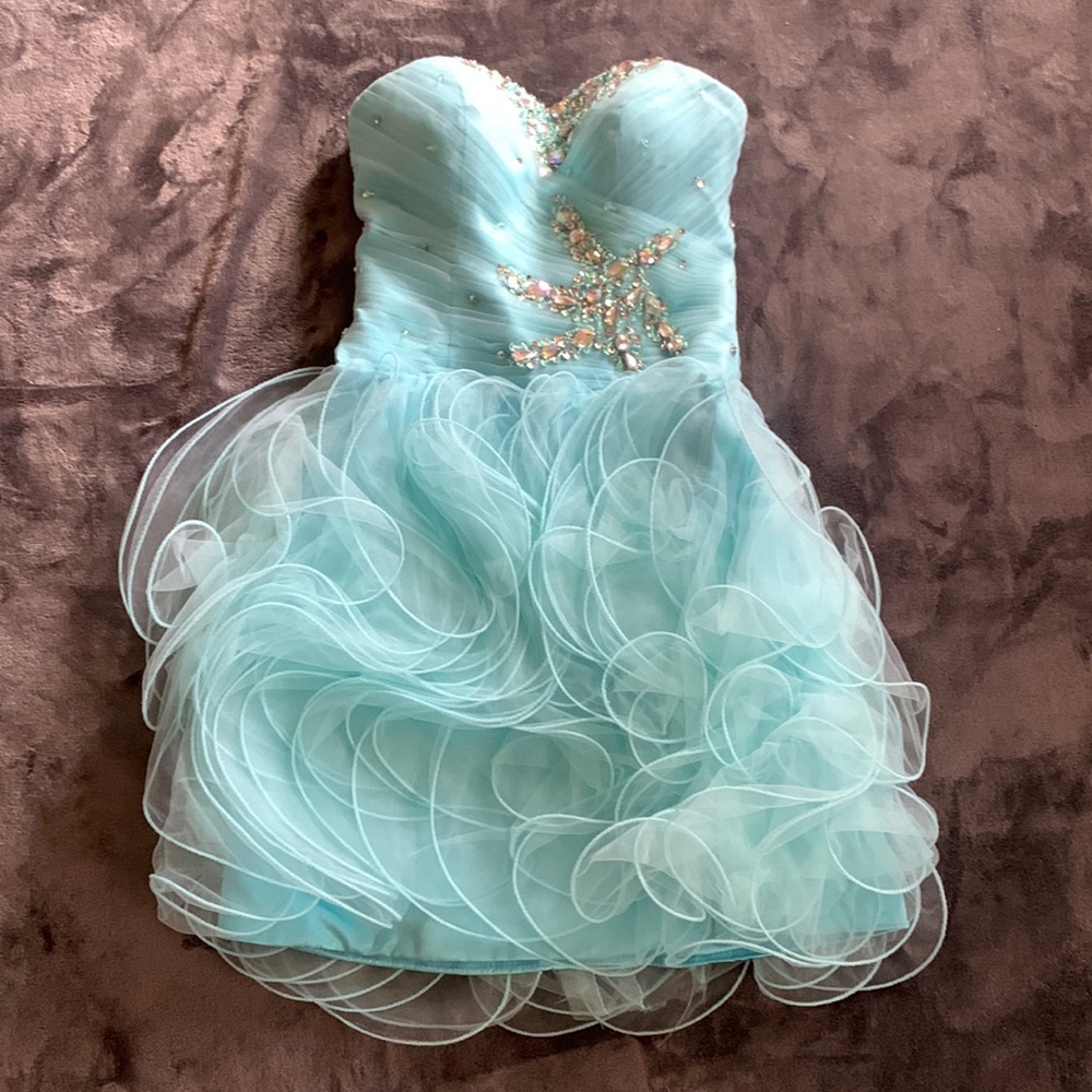 Ice Blue Homecoming Dress